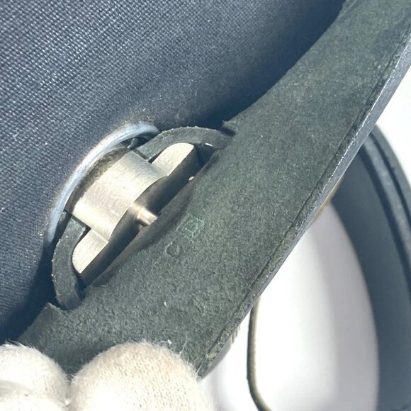 HERMES Herbag ad PM Handbag Tote Bag Hand Bag Leather/Canvas Black - Picture 13 of 16